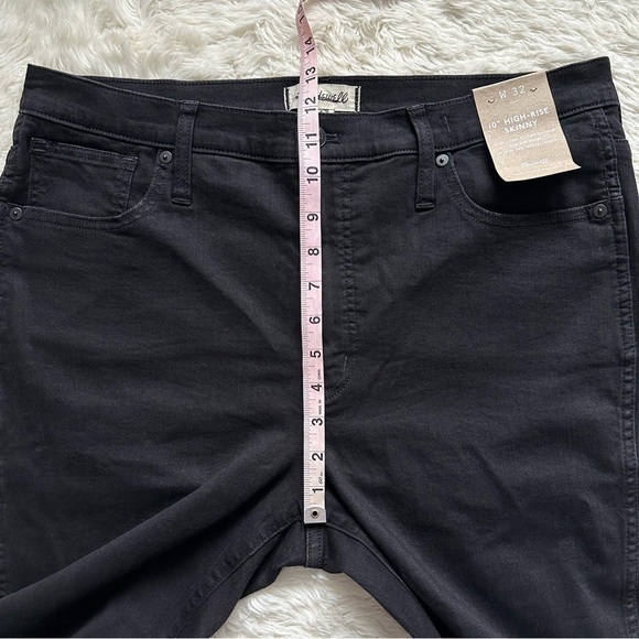Madewell Jeans 10" High-Rise Skinny Stretch Black 32 NWT New - Picture 11 of 12